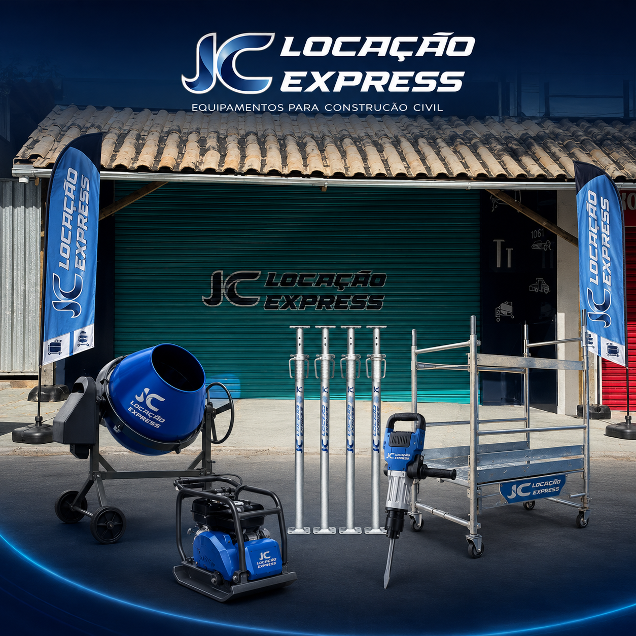 Equipamentos para locação na JC Locação Express Praia do Forte